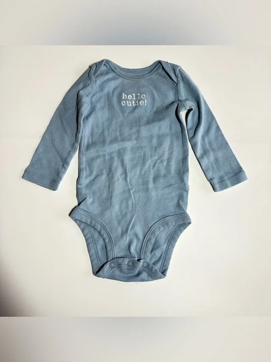 Bundle of Baby Shirts Tops Onesies Size 9 Months Carter’s Blue Fleece Winter - Picture 13 of 16